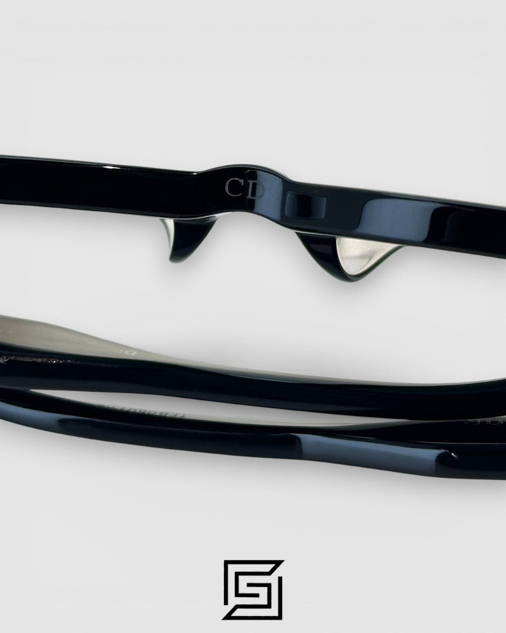 Dior Signature S13F Black Lenses and Black Frame with Gold Logo Luxury Sunglasses