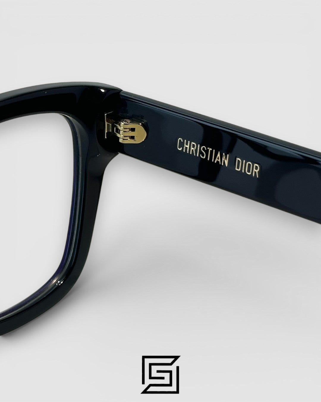 Dior Signature S51 Black Frame with Gold Logo Luxury Optical Glasses