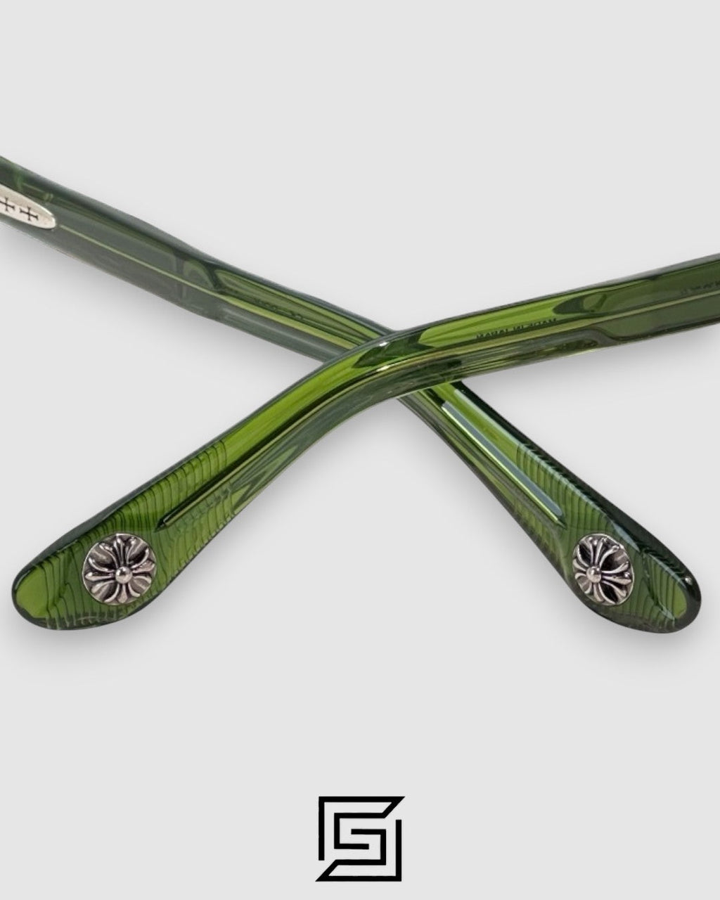 Chrome Hearts DRIPPIN Honey Lenses With Transparent Green Sunglasses