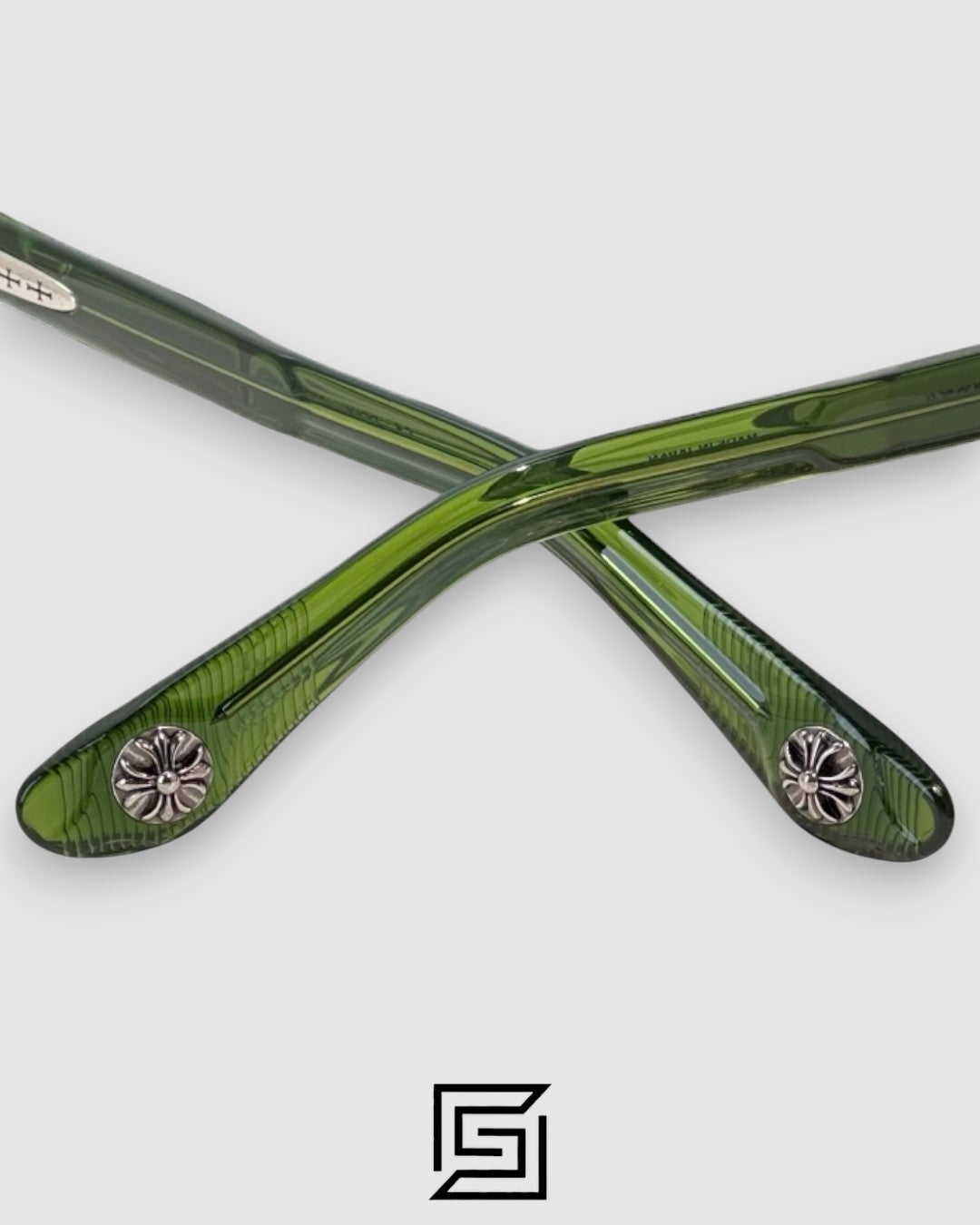 Chrome Hearts DRIPPIN Honey Lenses With Transparent Green Sunglasses