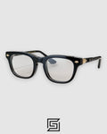Chrome Hearts BAGGINS Black Frame Gold Metal Optics