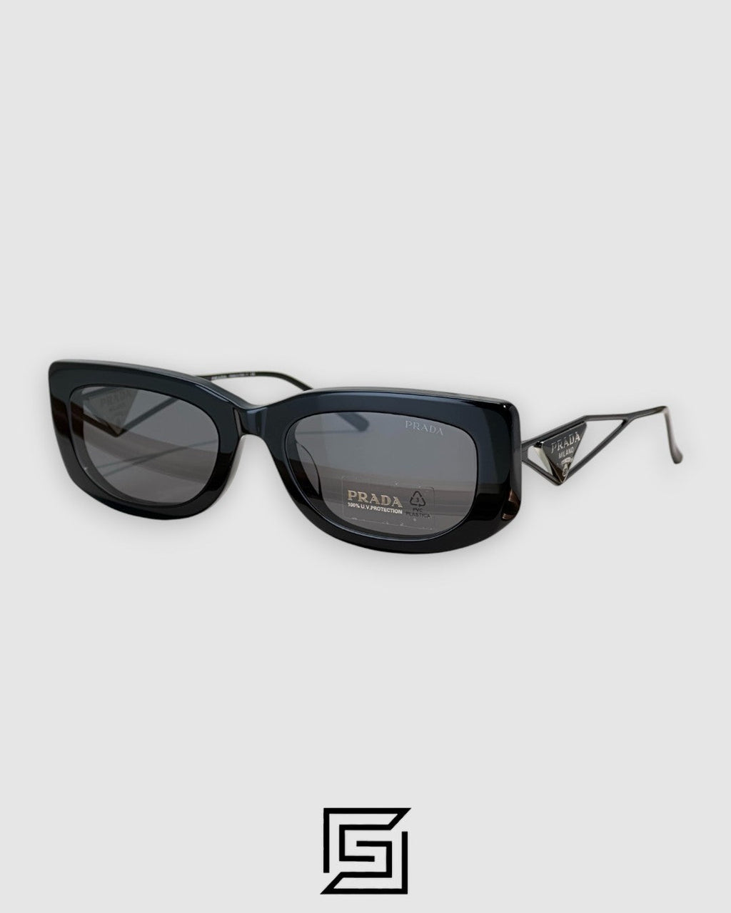 Prada SPR 14Y Black Lenses Black Frame