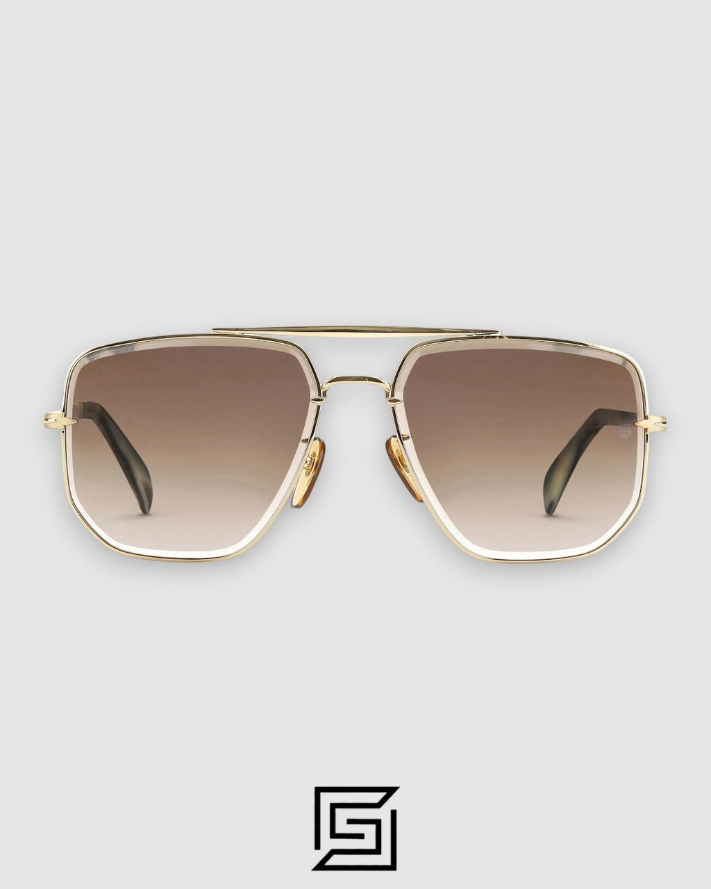 David Beckham DB7001 Gold Frame With Honey Lenses