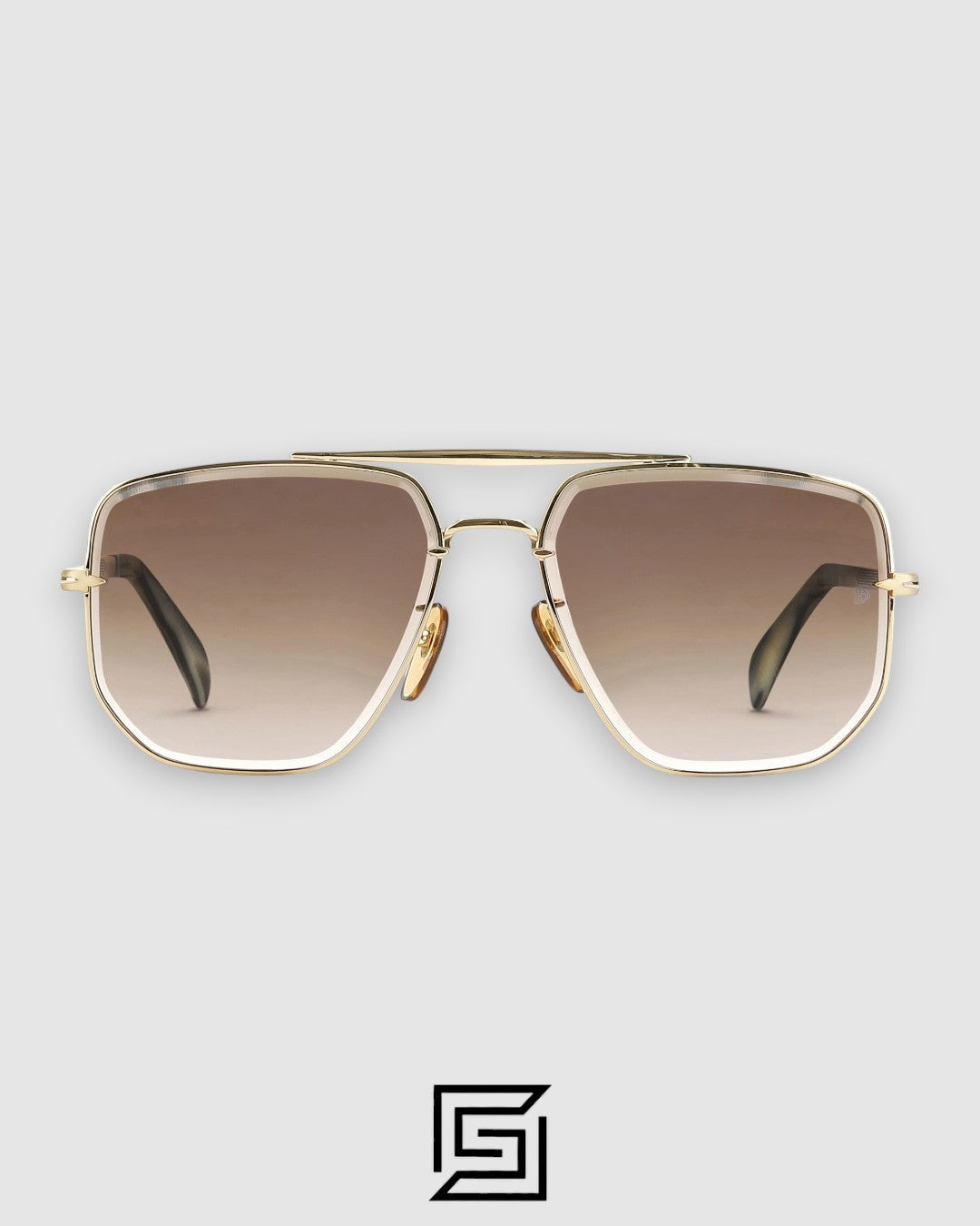 David Beckham DB7001 Gold Frame With Honey Lenses