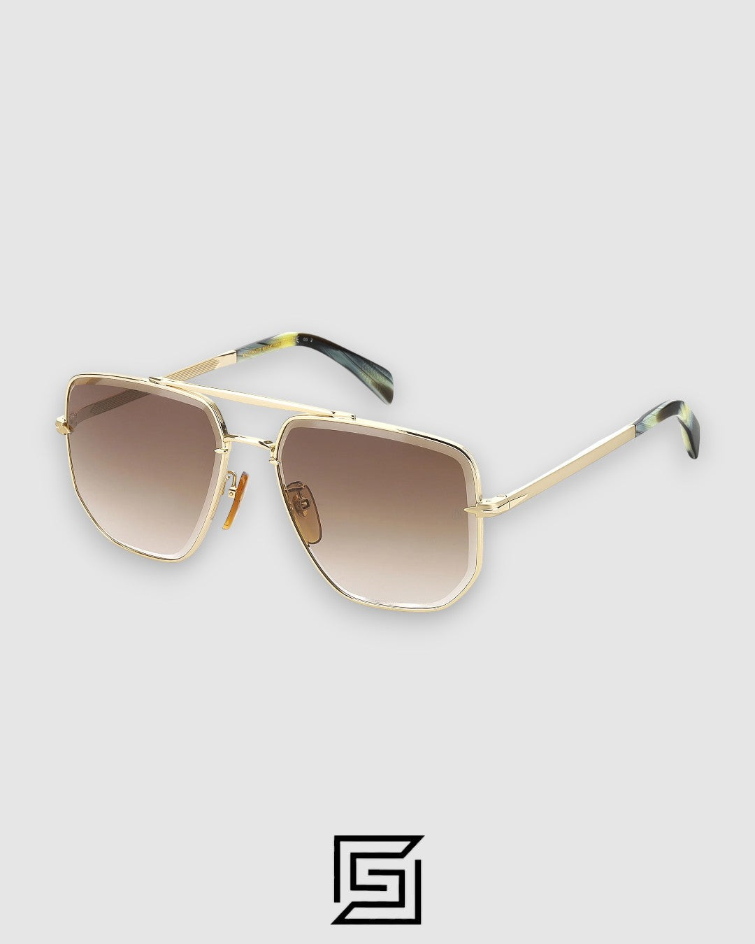 David Beckham DB7001 Gold Frame With Honey Lenses