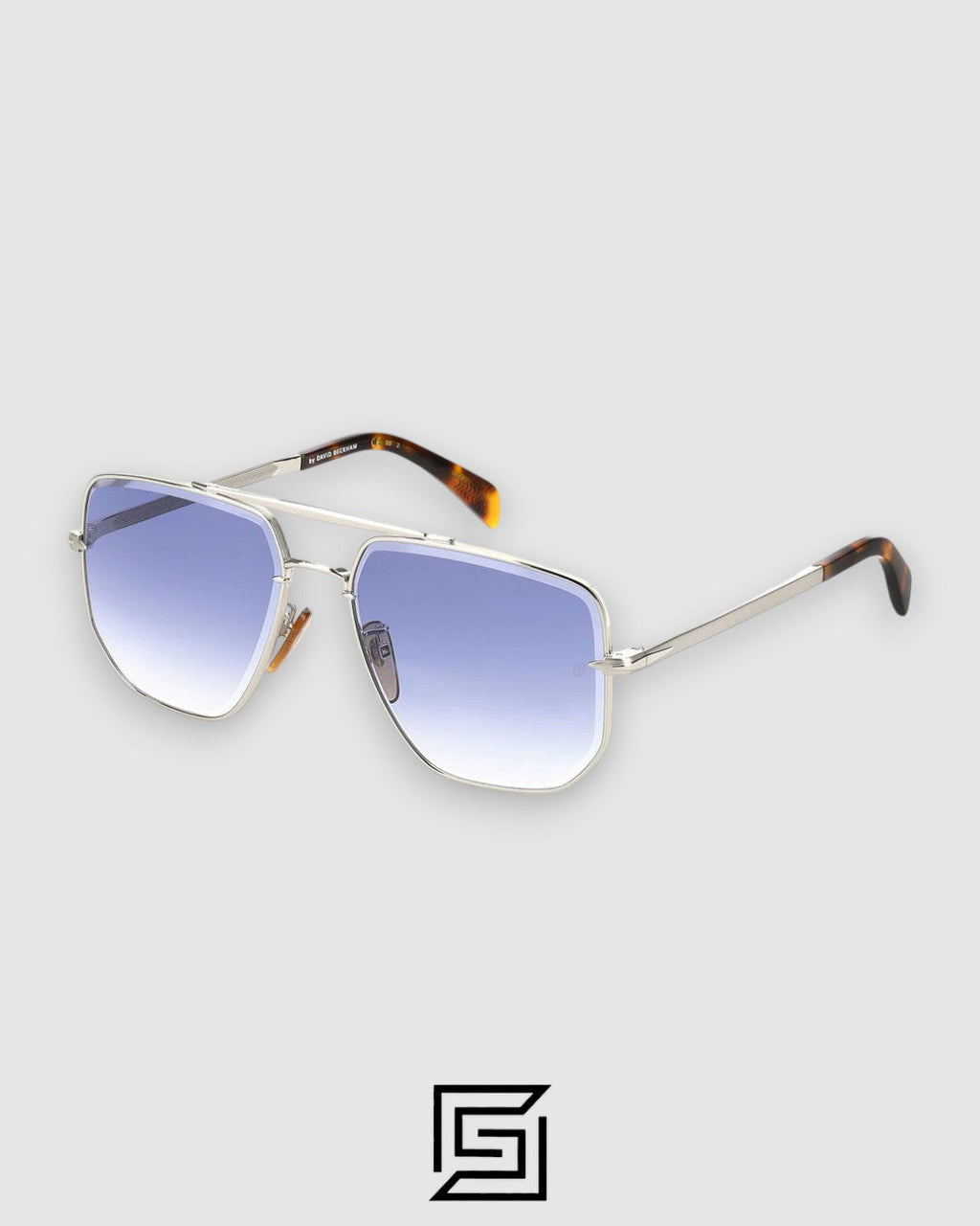 David Beckham DB7001 Silver Frame With Blue Lenses