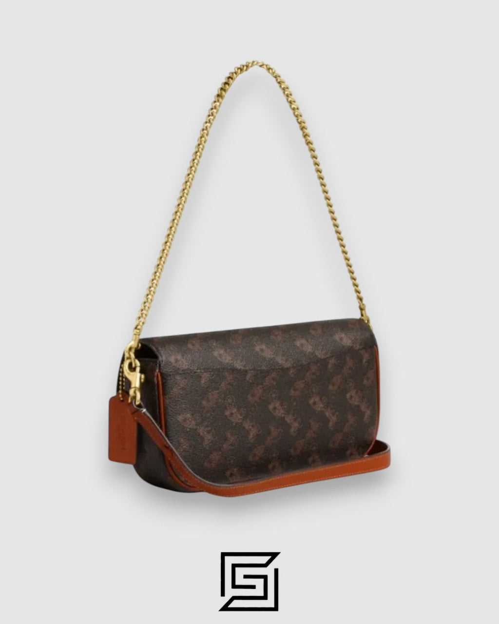 Coach Brook Flap Chain Bag With Horse And Carriage Print CAN92
