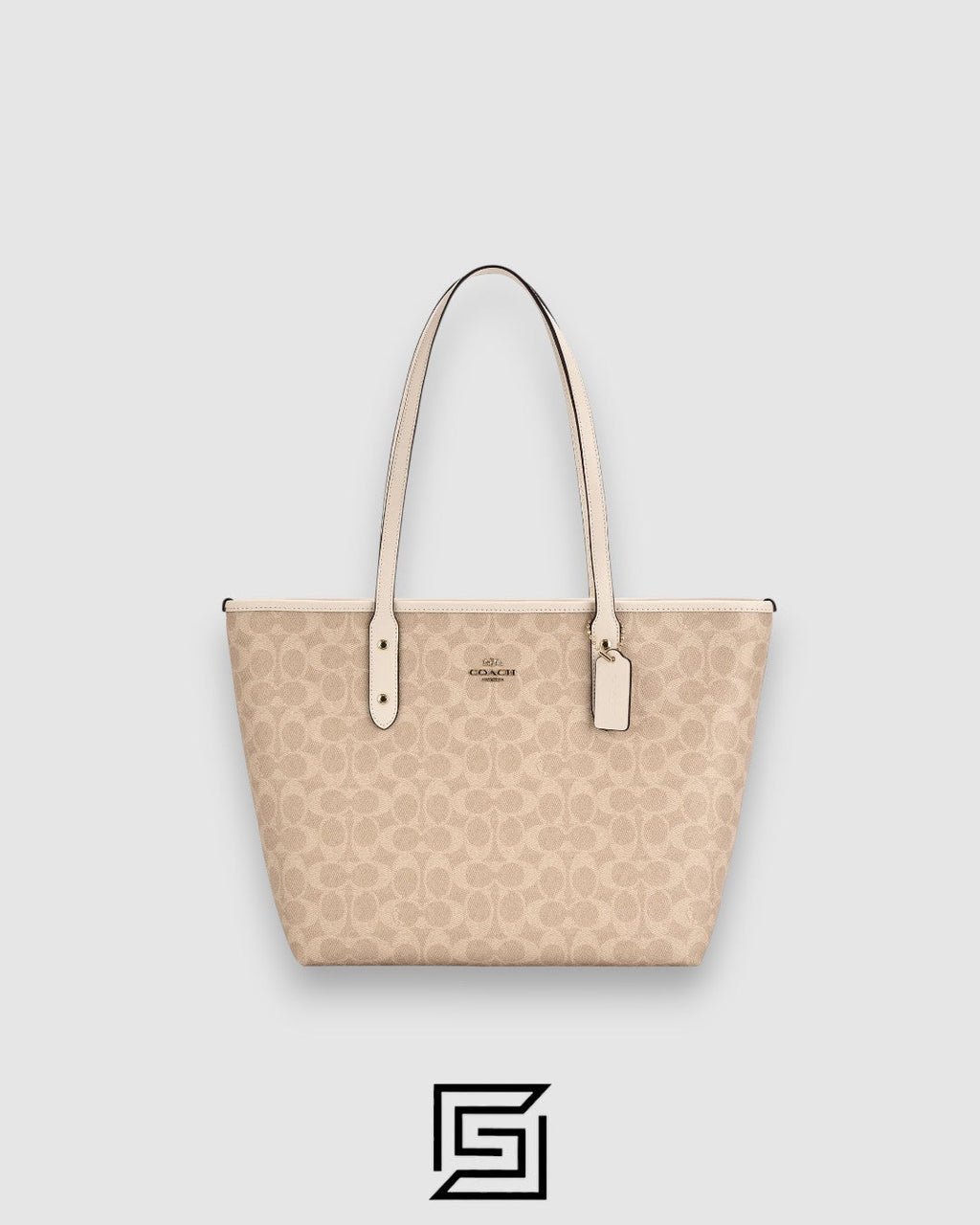 Coach City Tote Bag In Signature Canvas White Hand Style Number CCQ28
