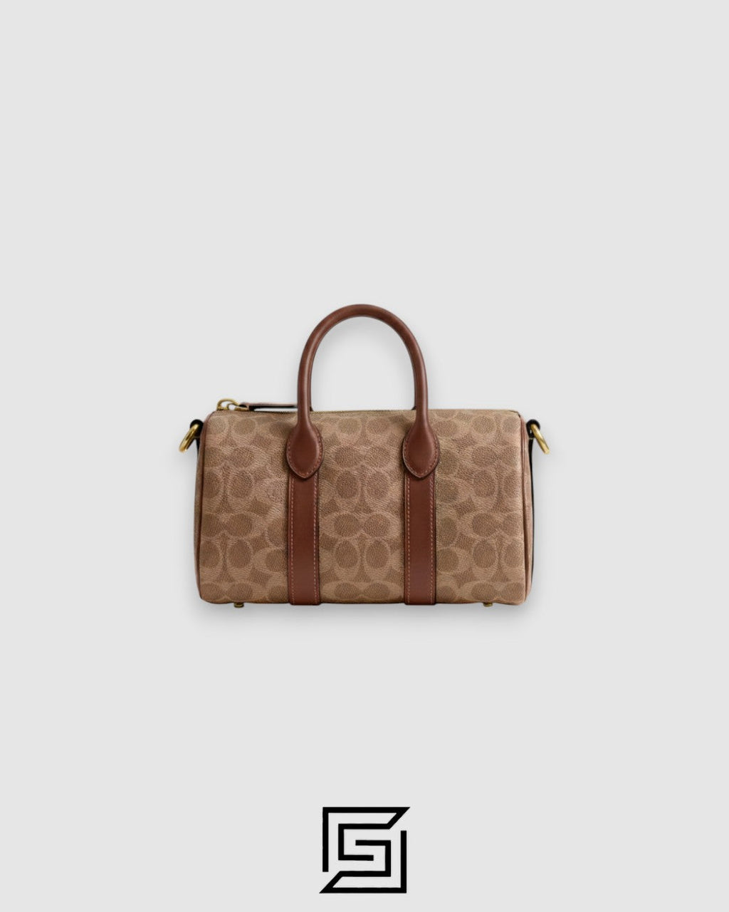 Coach Compass Bag 25 In Signature Canvas Brown Style Number CCF49