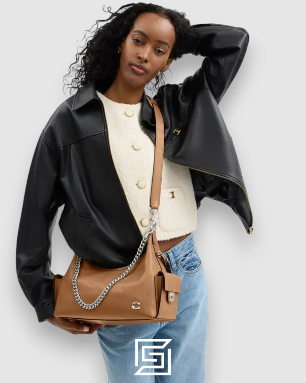 Coach Pocket Juliet Bag 30 Biege Style Number CAM20