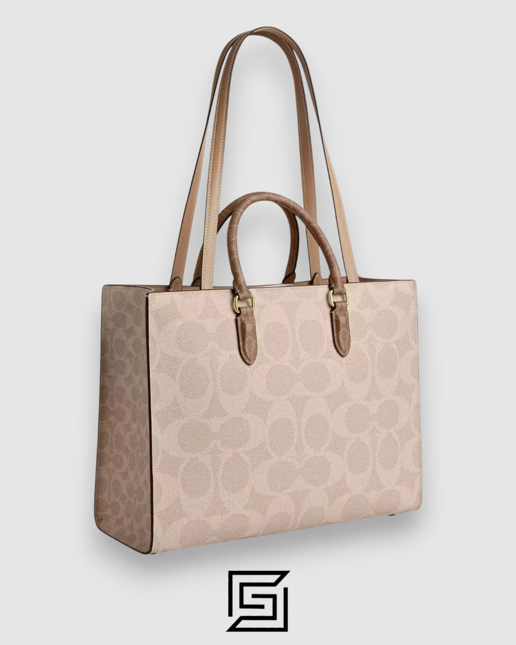 Coach Maggie Tote Bag In Blocked Signature Canvas Style Number CY677