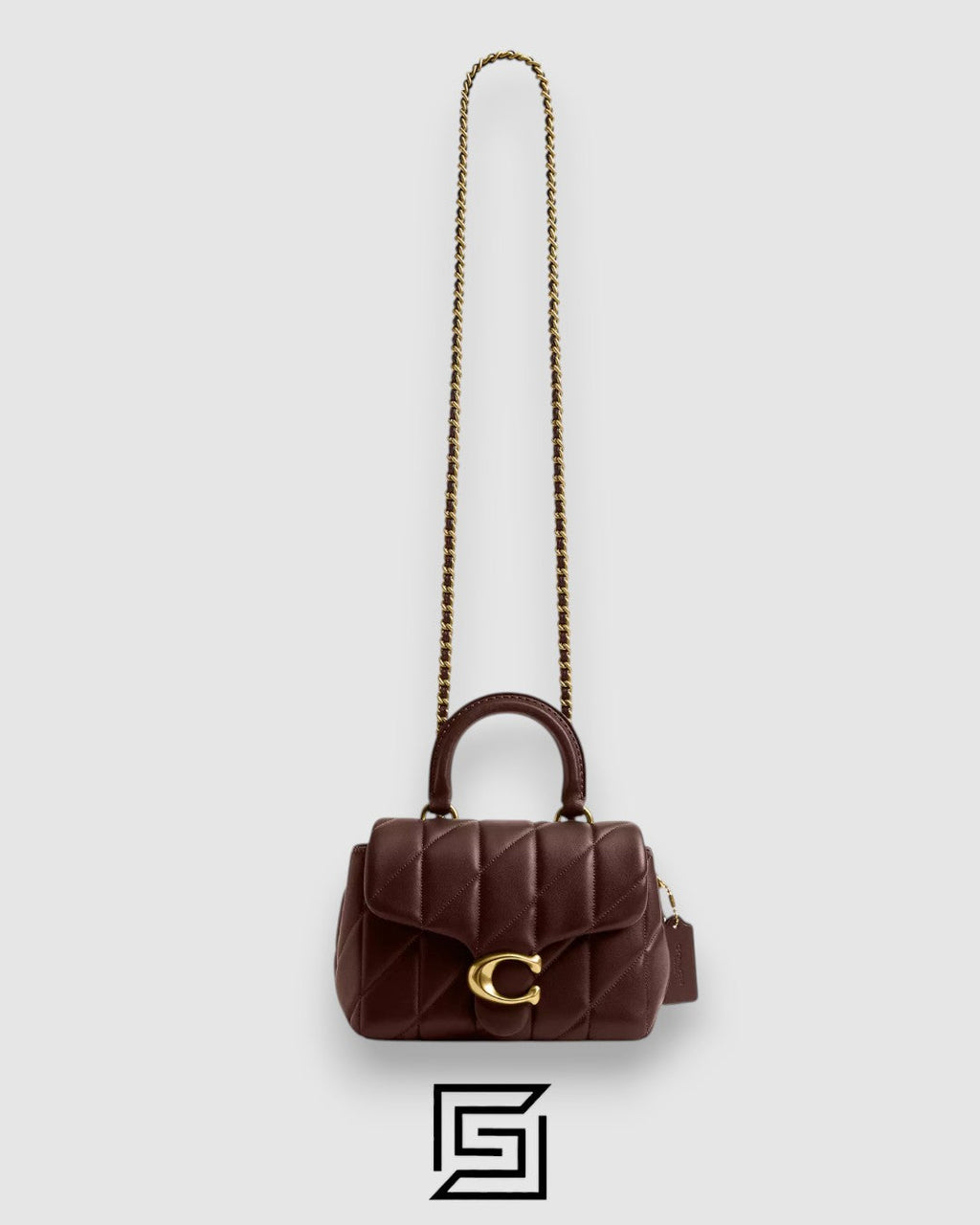 Tabby Top Handle Bag With Quilting Brown CCC12
