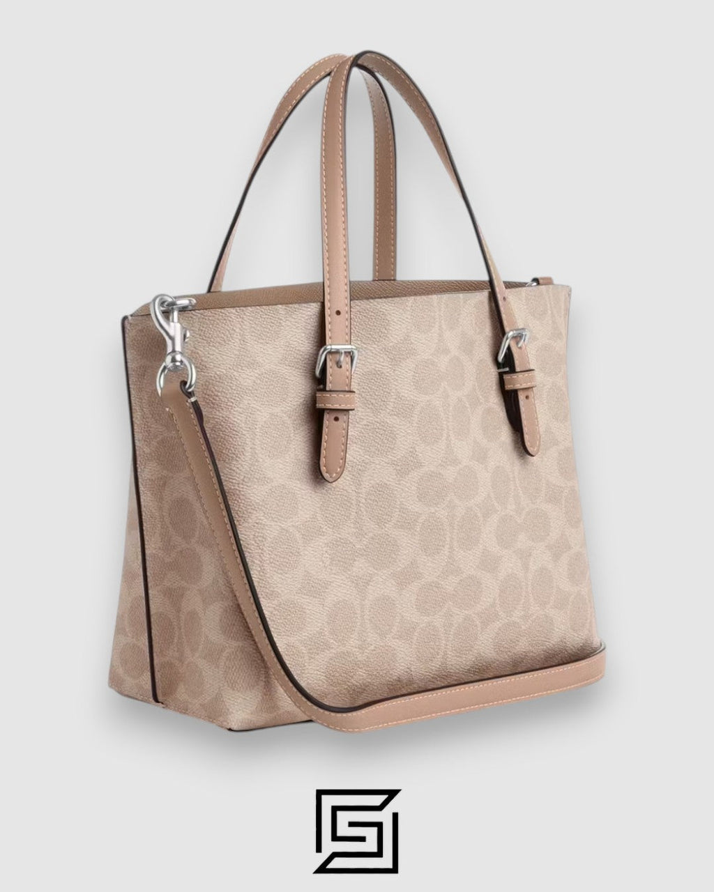 Mollie Tote Bag In Signature Canvas Bige Hand 1665