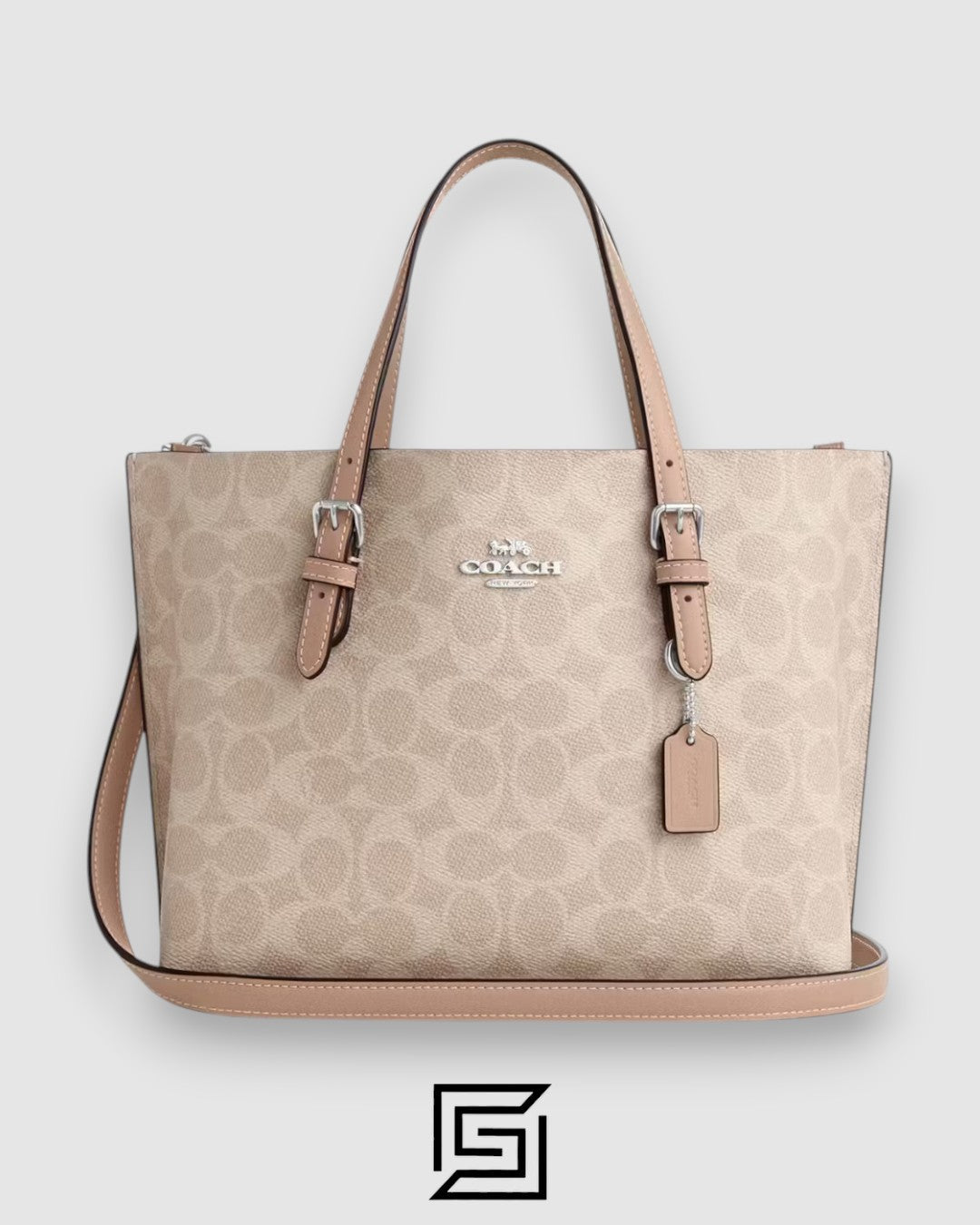 Mollie Tote Bag In Signature Canvas Bige Hand 1665