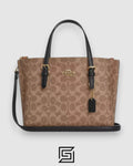 Mollie Tote Bag In Signature Canvas Brown Black Hand 1665