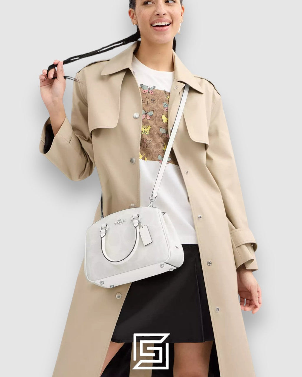 COACH Savannah Small Carryall Bag In Signature Canvas White CAL53