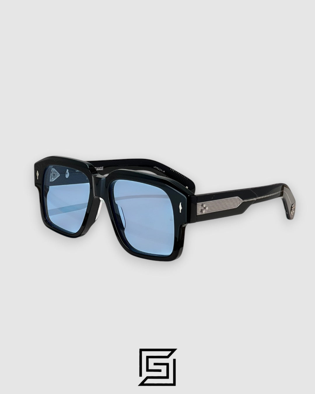 Jacques Marie Mage DONATO Sunglasses - BLACK-LIGHT BLUE
