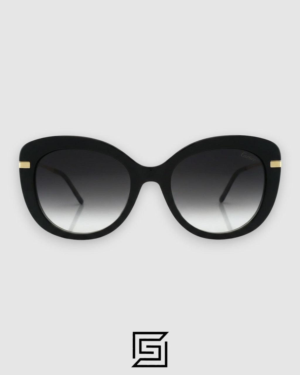 Cartier CT0312 Black Frame Grey Lenses Gold Arm