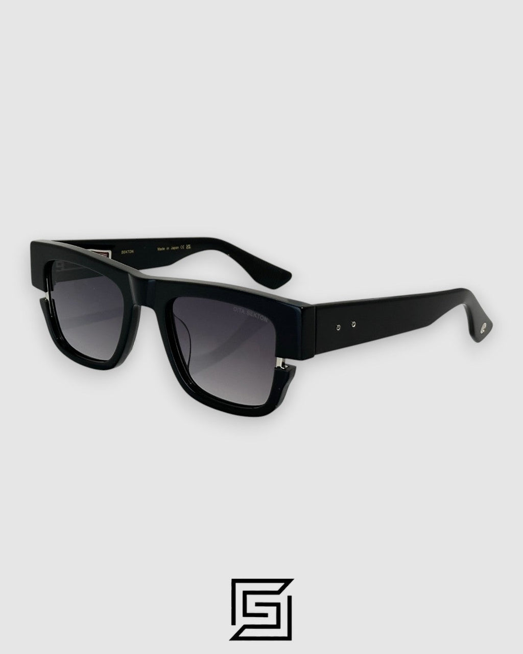 SEKTON DTS122 Sunglasses - BLACK-BLACK SILVER