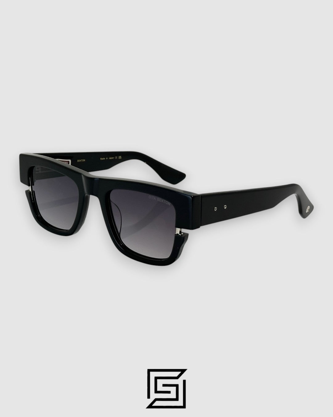 SEKTON DTS122 Sunglasses - BLACK-BLACK SILVER