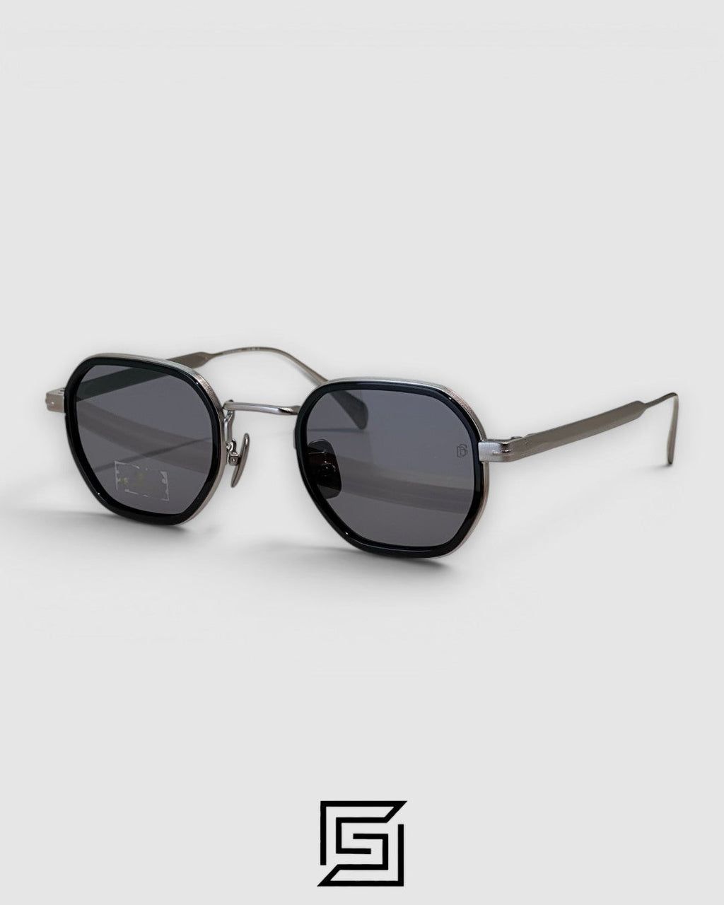 DB1097 Tortoiseshell Metal Octagonal Sunglasses - gun