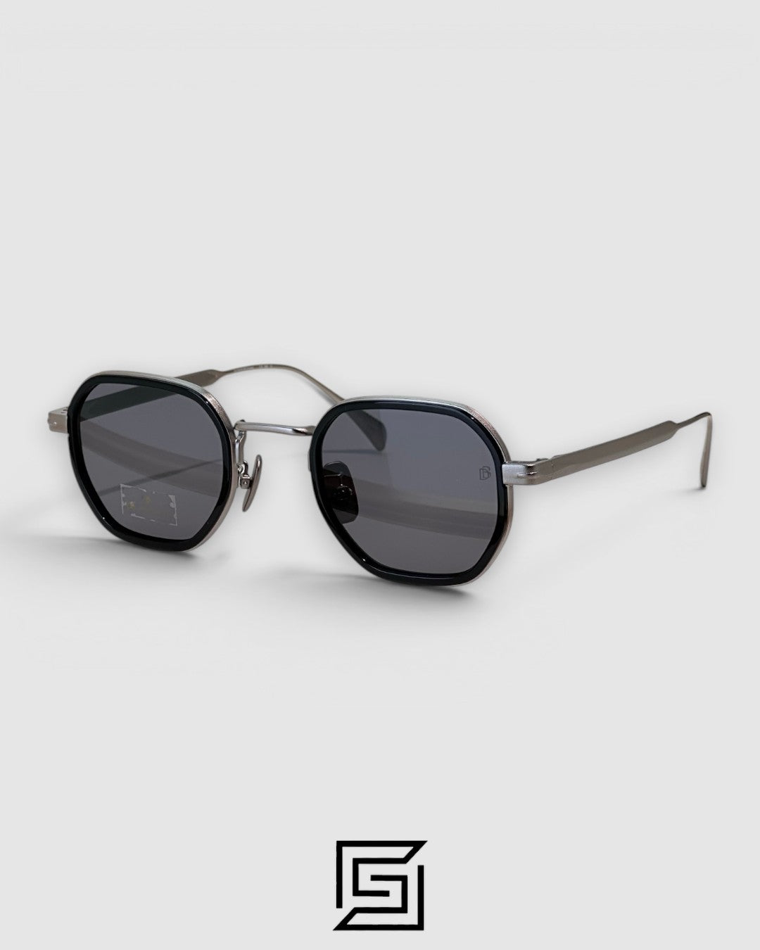 DB1097 Tortoiseshell Metal Octagonal Sunglasses - gun