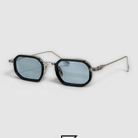 STYLIDA Octagonal Sunglasses - BLACK-BLUE