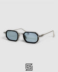 STYLIDA Octagonal Sunglasses - BLACK-BLUE