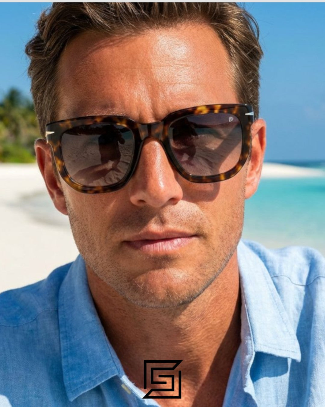 David Beckham DB7118 Tiger Brown Frame With Grey Lenses