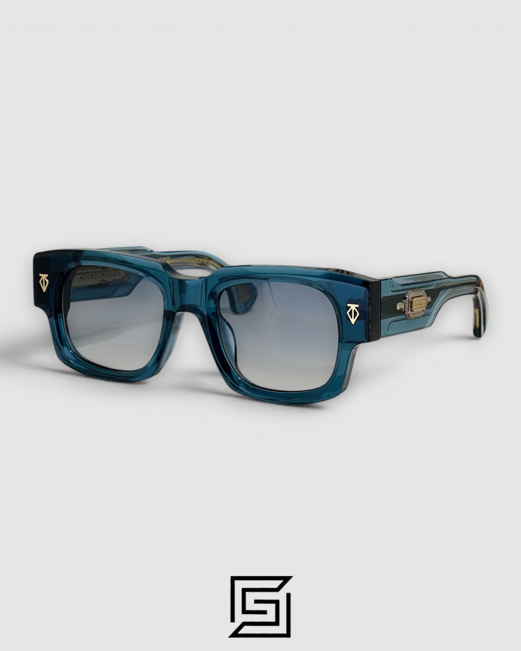 DUSENBERG Brown Two Tone Frame Brown Lenses - transparent_blue
