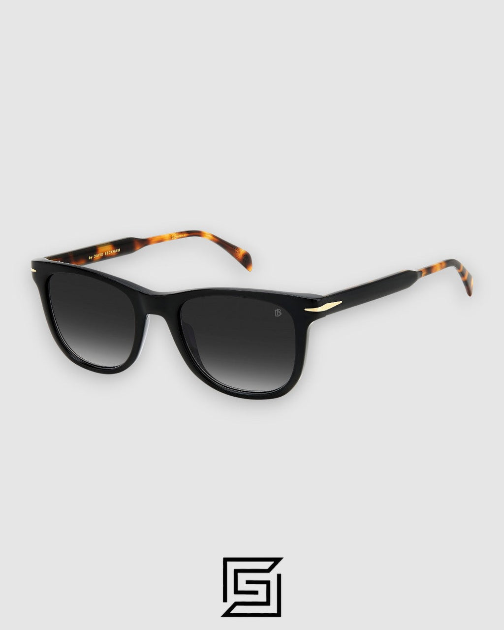 David Beckham DB1113 Black Frame With Grey Lenses And Tiger Brown Ends