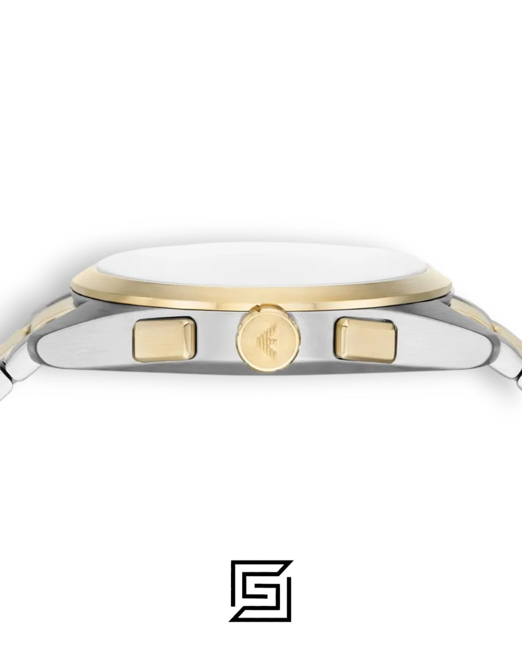 Emporio Armani AR11605 Two-Tone Stainless Steel Chronograph Watch with Champagne Dial