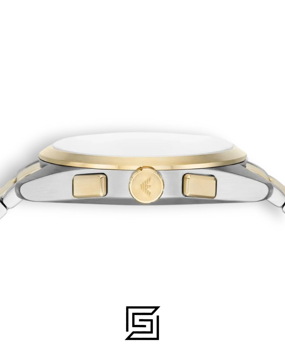 Emporio Armani AR11605 Two-Tone Stainless Steel Chronograph Watch with Champagne Dial