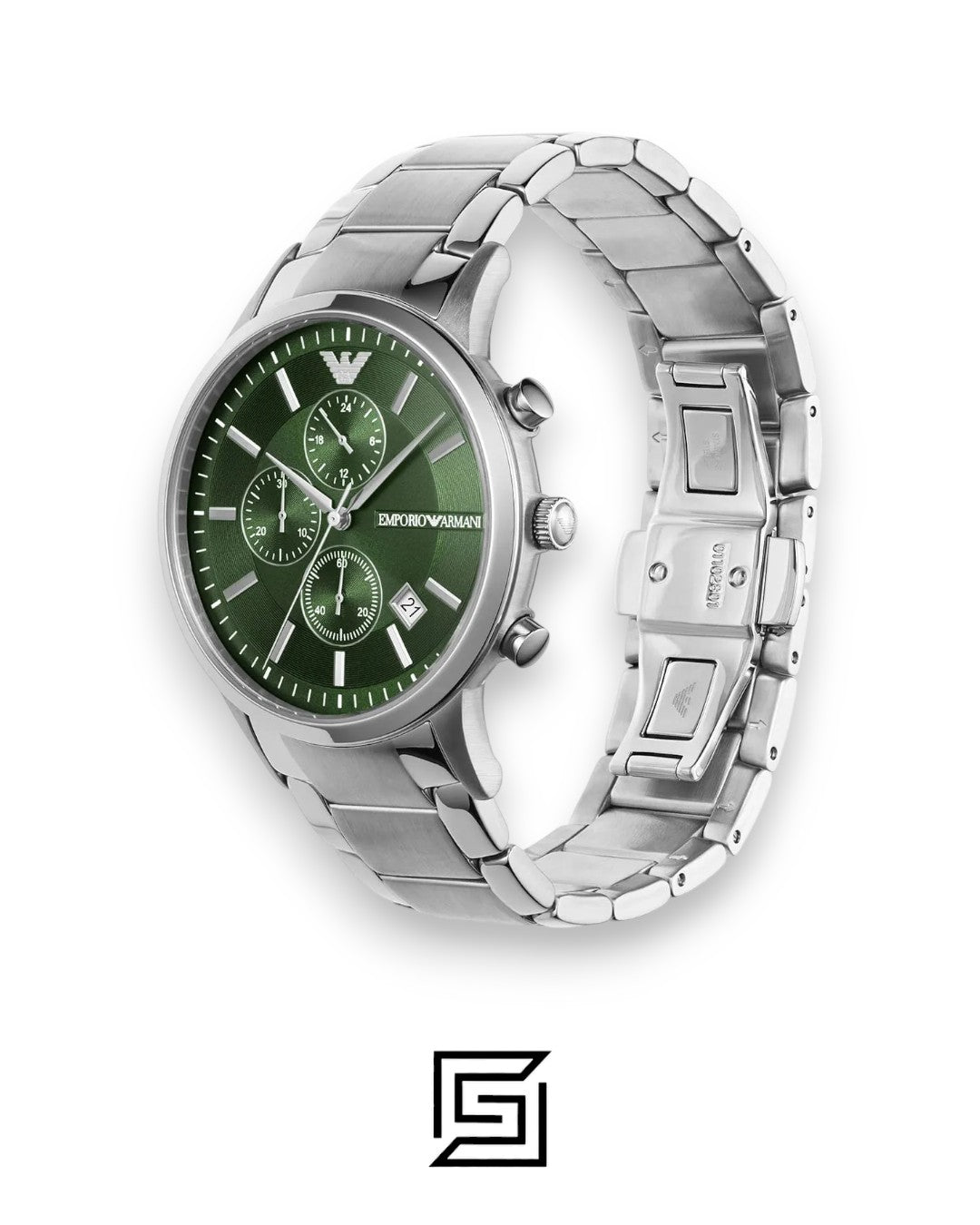 Armani AR11507 Men's Chronograph Green Dial Stainless Steel Watch