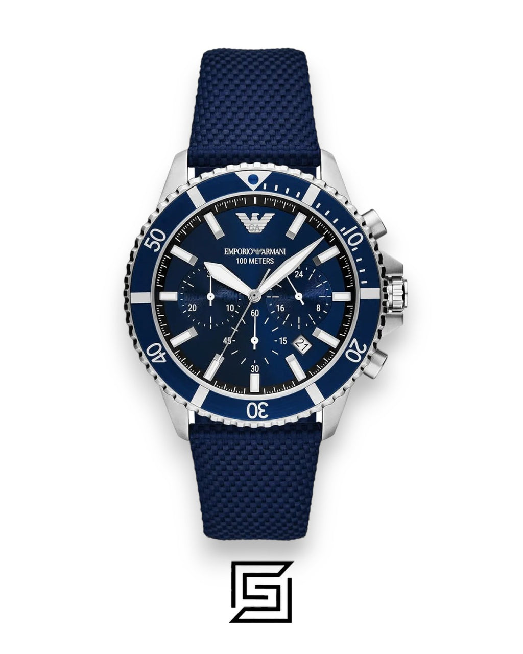 Emporio Armani AR11588 Blue Dial Men's Stainless Steel Watch