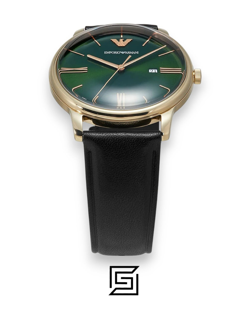 Emporio Armani AR11601 Men's Gold Case Green Dial Watch