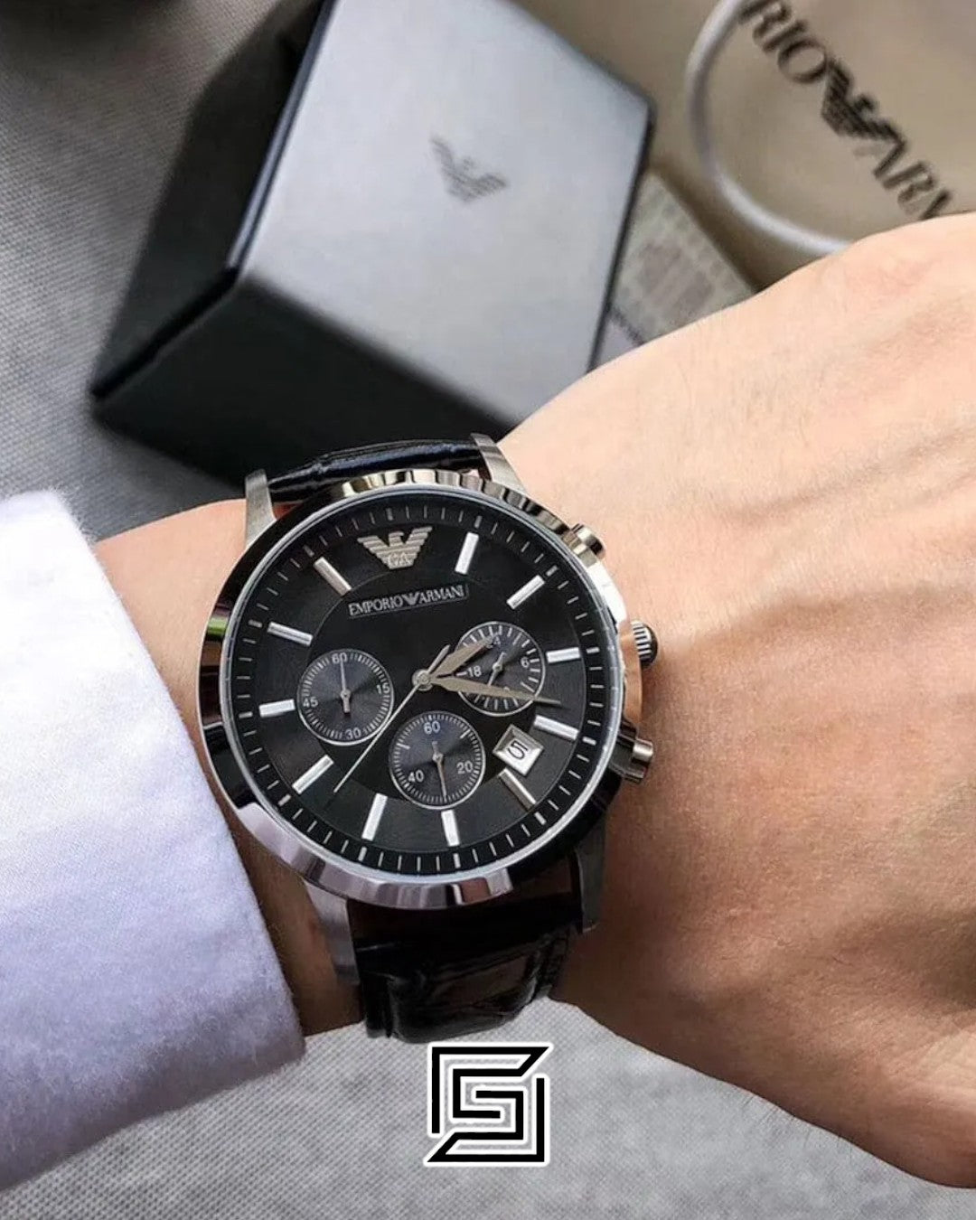 Emporio Armani AR2447 Men's Black Dial Chronograph Watch