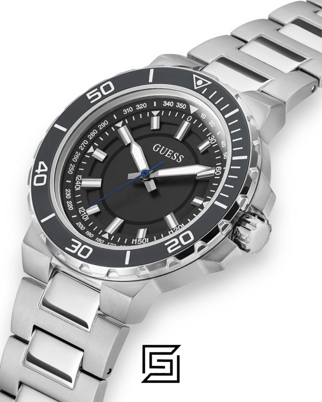Guess GW0426G1 Men's Stainless Steel Black Dial Watch