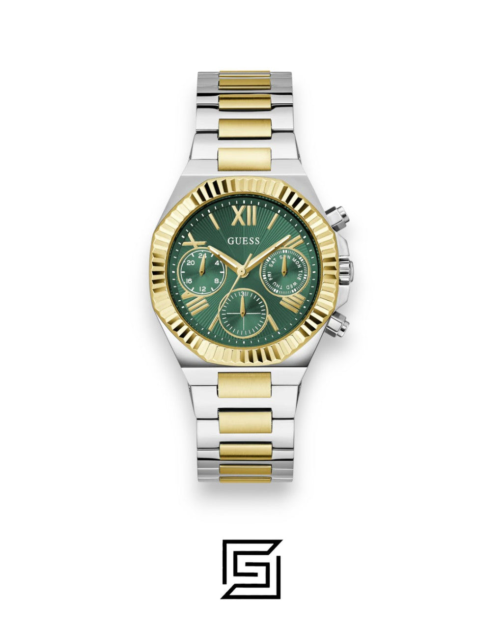Guess GW0769L4 Two-Tone Green Dial Watch