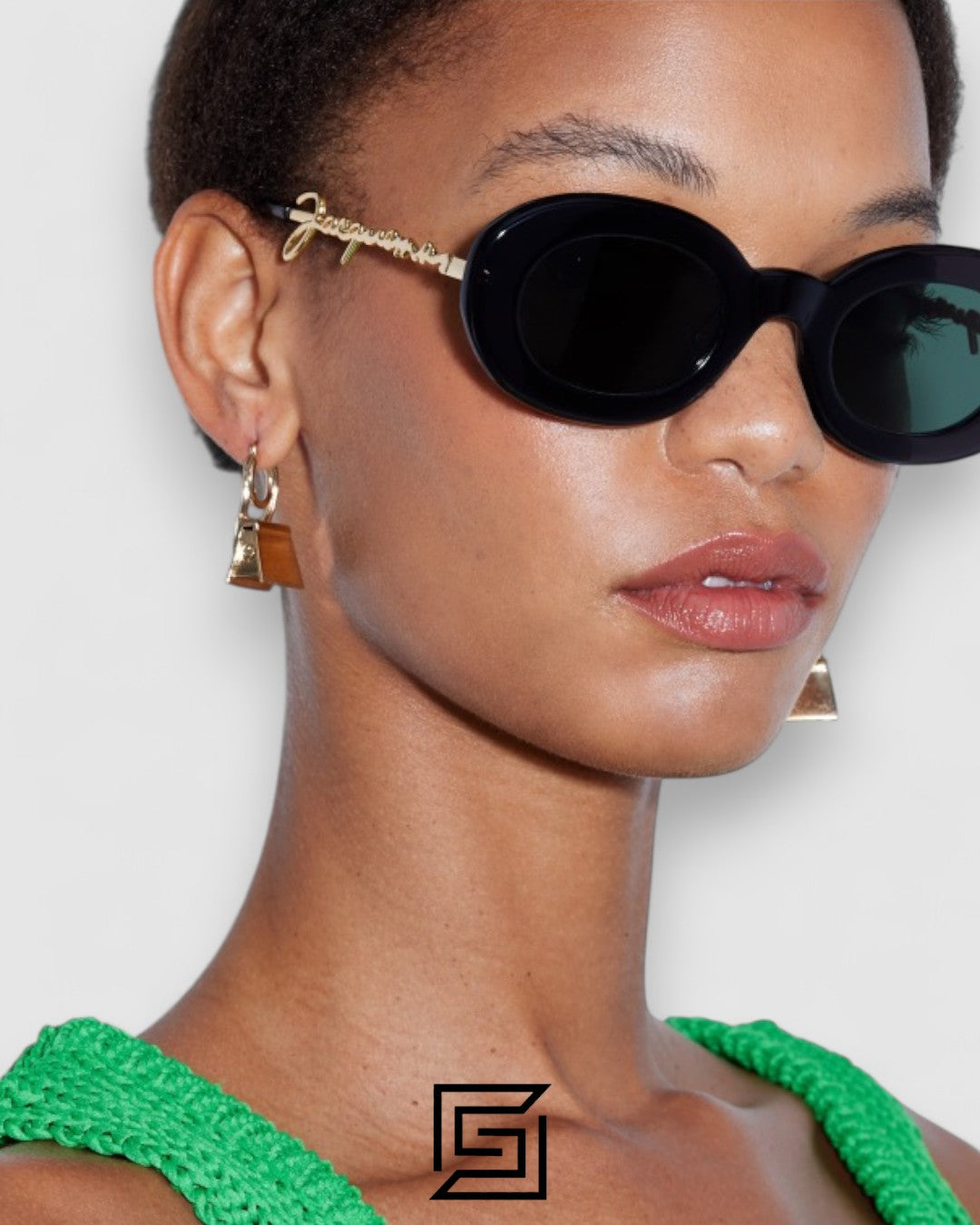 JACQUEMUS 235AC Light Green Lenses Transparent Purple Frame