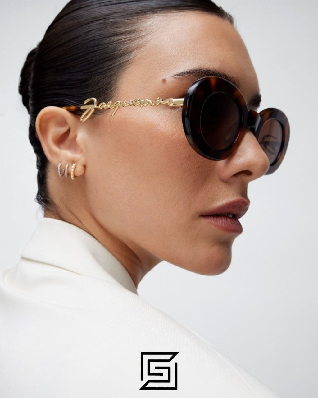 JACQUEMUS 235AC Light Green Lenses Transparent Purple Frame