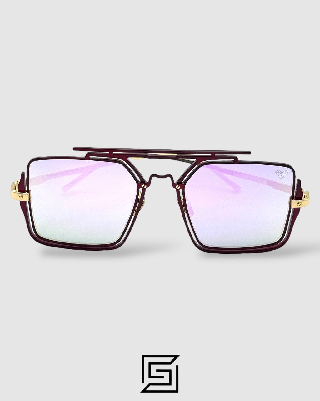 Vysen The Marcus - MA4 Shiny Rose Gold x Red Frame Pink Mirror Lenses