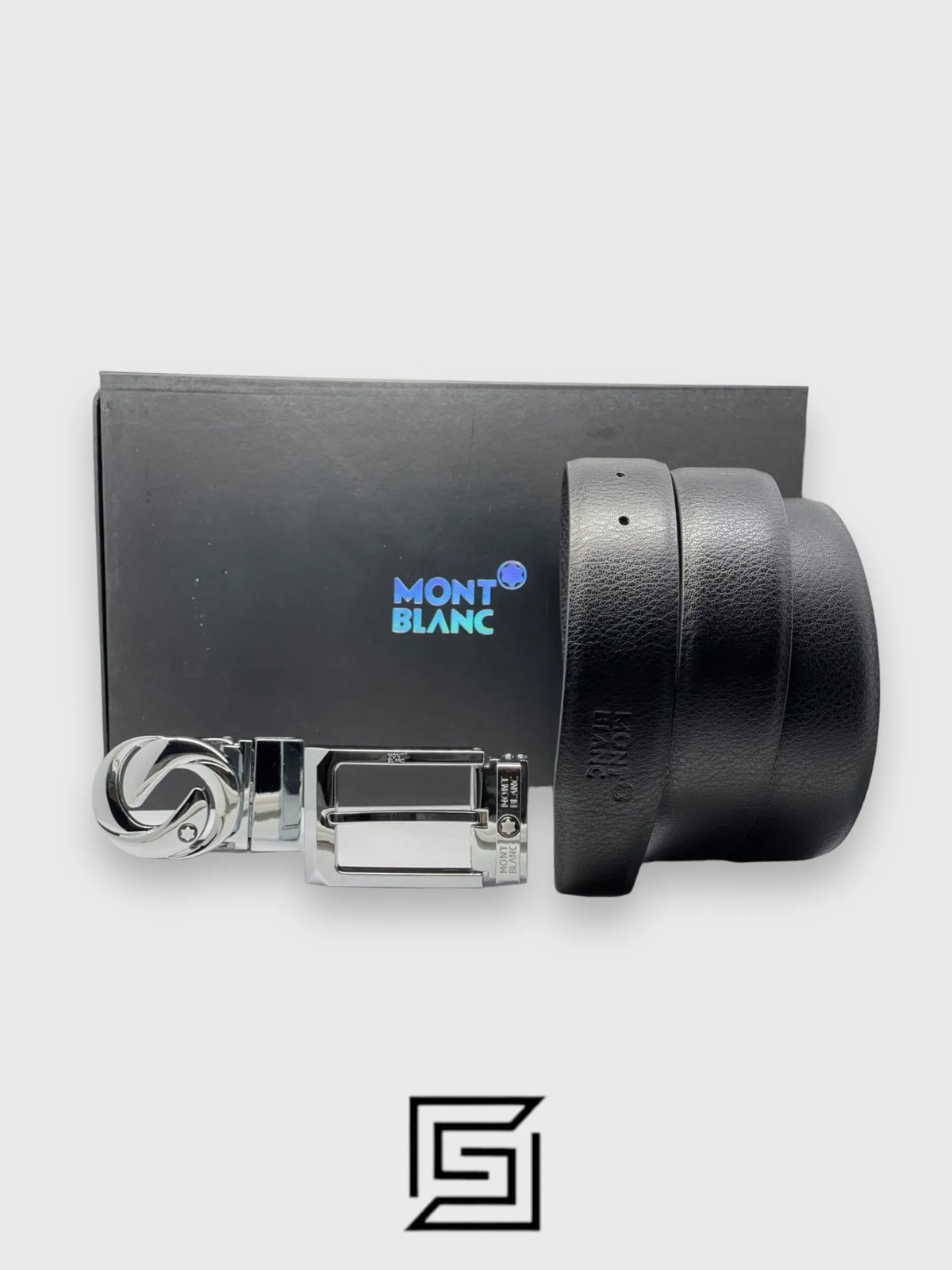 Mont Blanc leather MB BELT SET 79