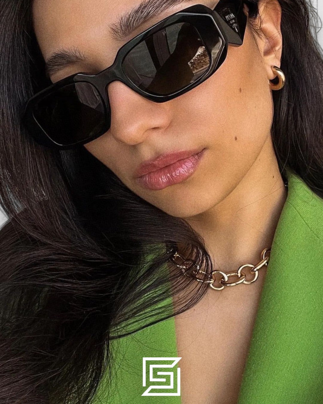 Prada OPR17WSF Black Lenses Black Frame