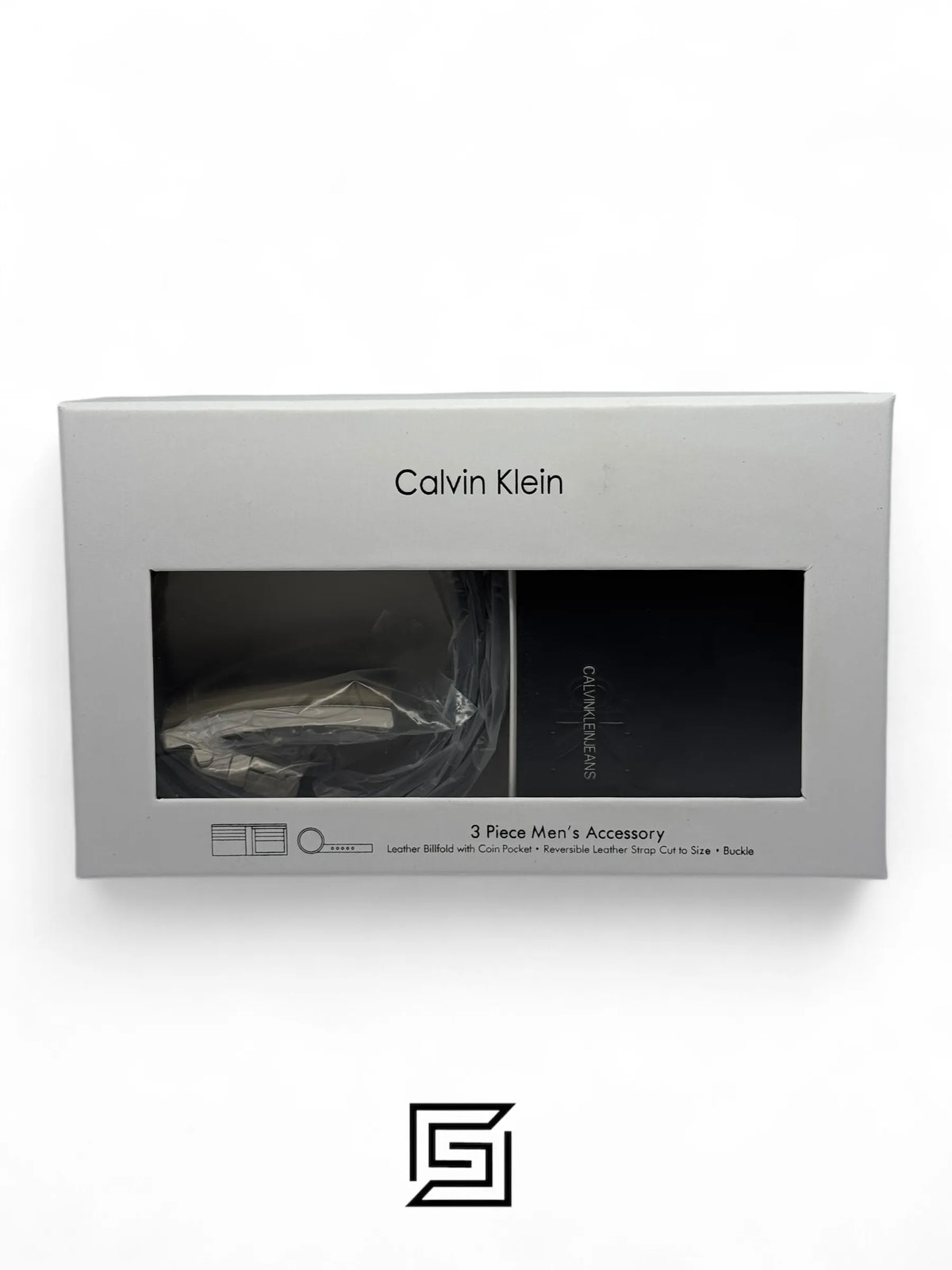 Calvin Klein leather CK SET BELT AND WALLET CK LOGO MODEL 5