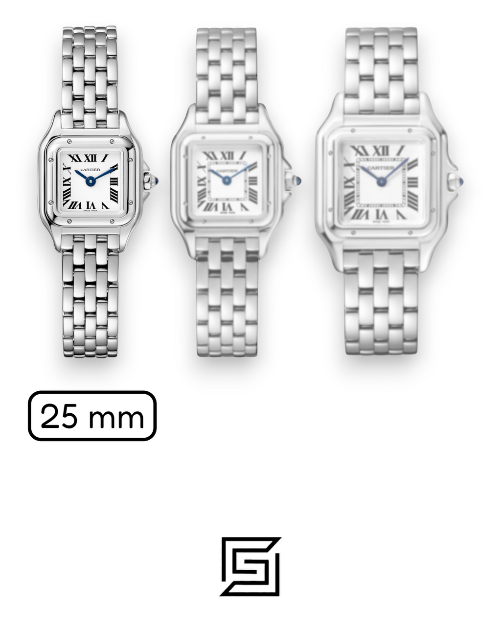 Cartier Santos Two-Tone White Dial – Japanese Automatic Movement (25mm)