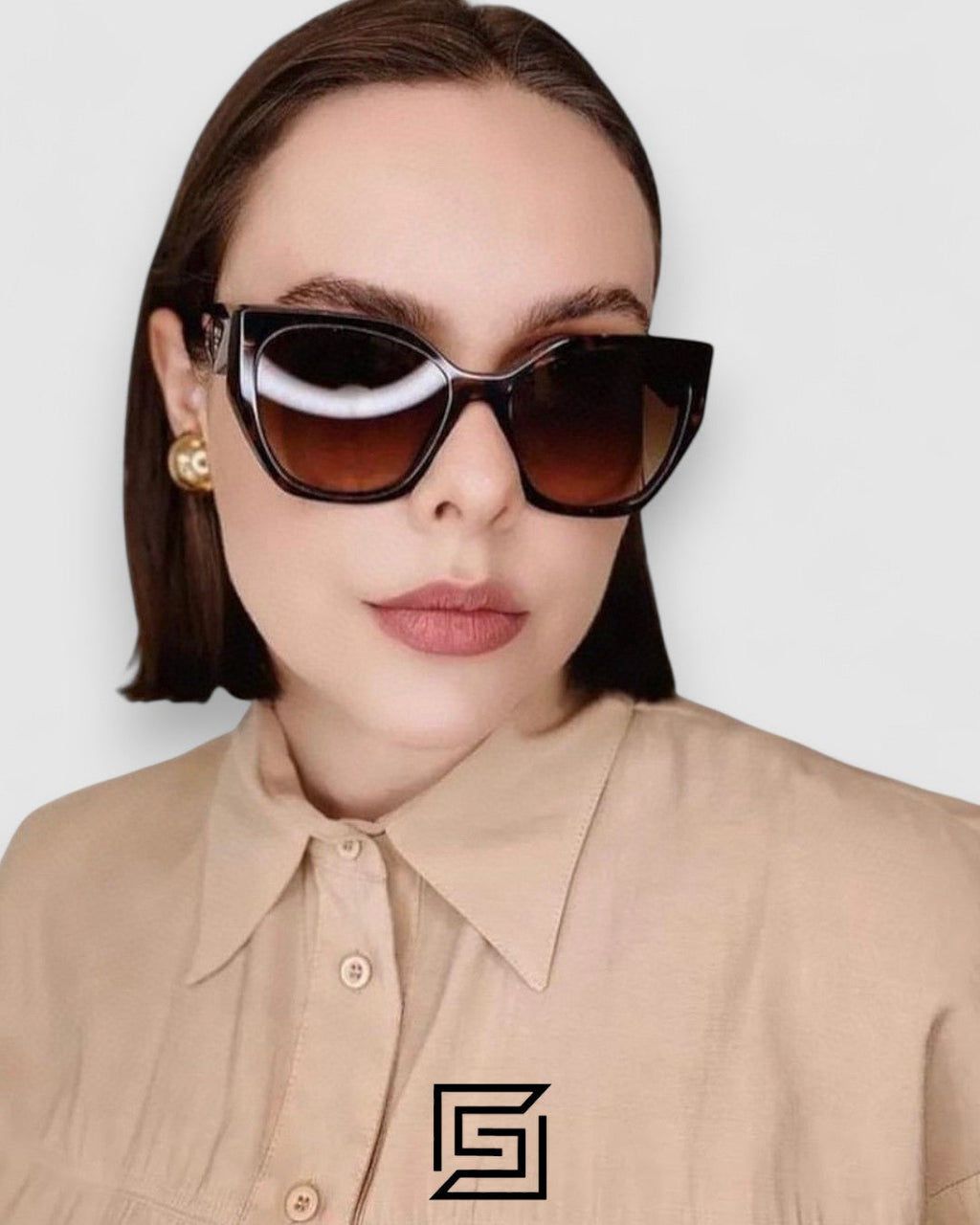 Prada SPR 19Z Brown Lenses Tiger Brown Frame