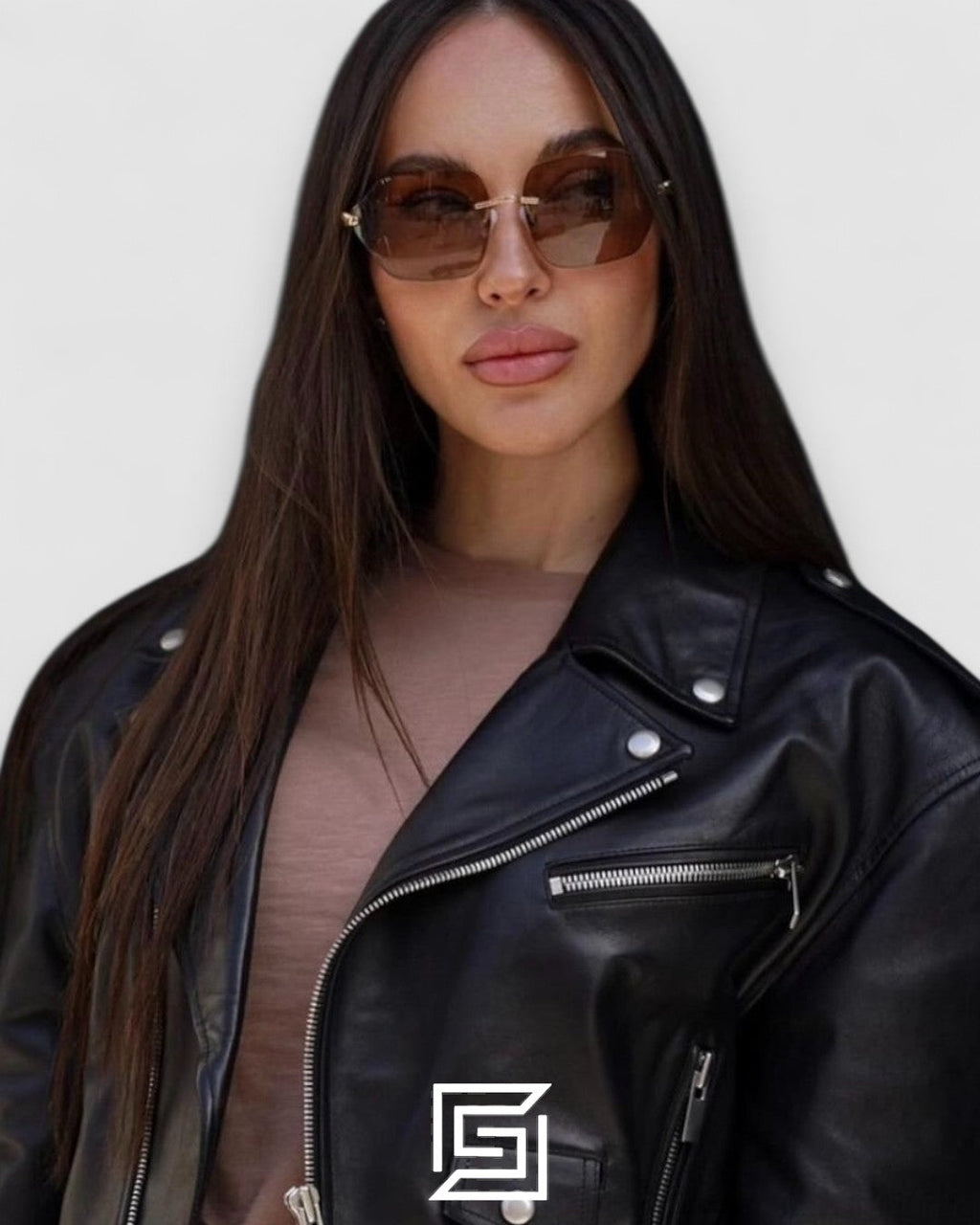 Prada SPR A55 Olive Lenses Gold Frame