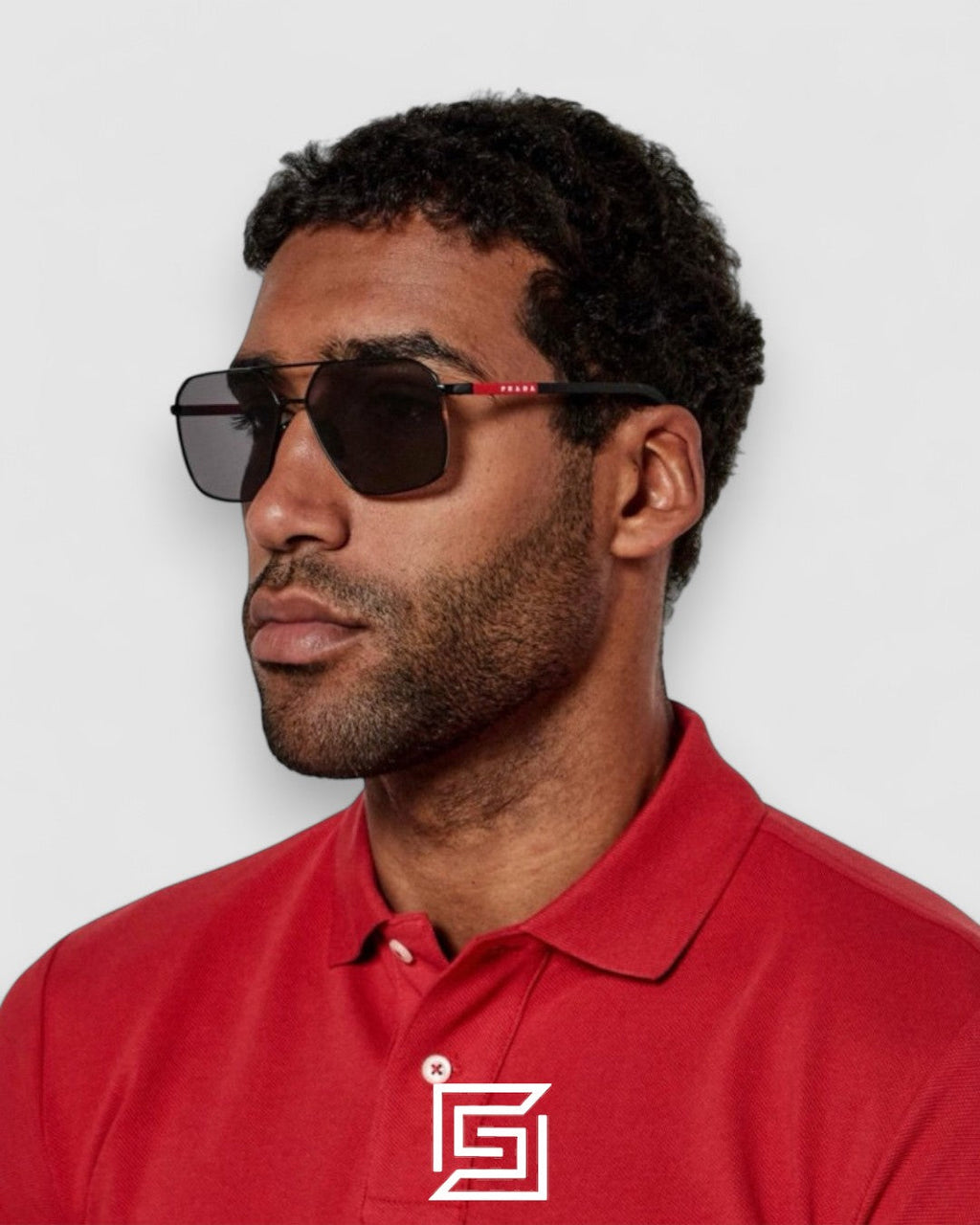 Prada SPS A50 Red Mirror Lenses Black Frame