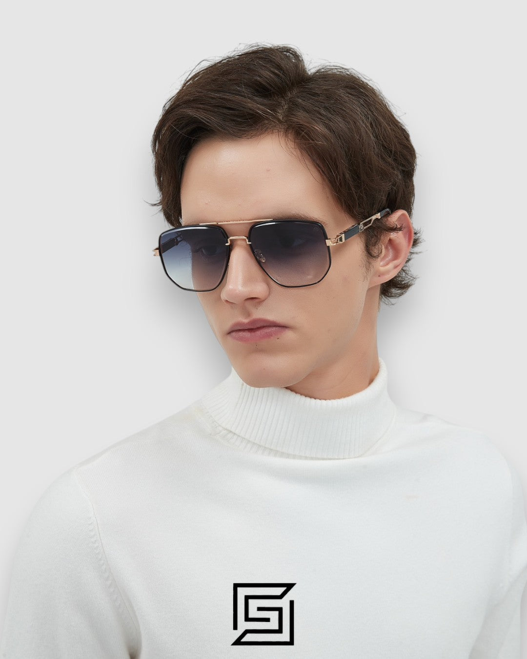 MAYBACH THE LENS Grey Lenses Gold Frame